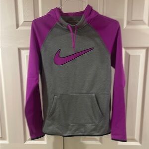 Nike Purple and Gray Pullover Hoodie